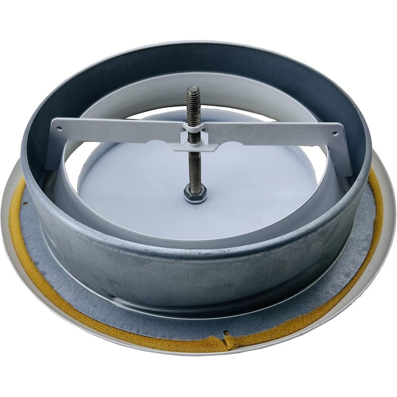 6 Inch Round Air Vent Cover, Steel Adjustable Grille for