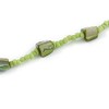 Avalaya Long Lime/Green Glass Bead, Sea Shell Nugget Necklace/ 100cm