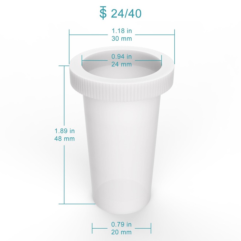 stonylab PTFE Sleeve, 24/40 Reusable Ribbed PTFE Connection Sleeve with