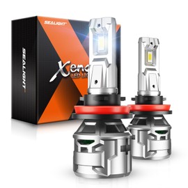 SEALIGHT H11/H8/H9 Light Bulbs 30000LM, 6500K Cool White Fog Lights for Powersports, Real 1:1 Mini Size Plug and Play, Pack of 2