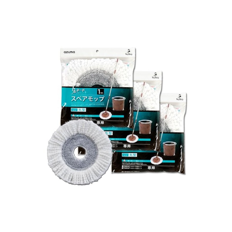 Azuma TSM-SQA58 TSM545 Round Tornado Round Spare Mop Only Wipe