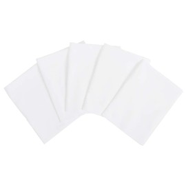 KOMESICHI White Plain Tenugui Oka Fabric Set of 5, Approx. 13.8 x 35.4 inches (35 x 90 cm), Made in Japan