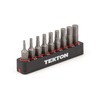 TEKTON 1/4 Inch Hex Bit Set with Rail, 9-Piece (2-6