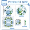 100 Pieces Blue Hydrangea Tableware Set Party Supplies – Floral