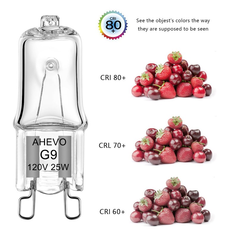 AHEVO G9 Halogen Bulb 25W 120V T4 JCD Type G9