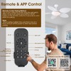 Wiviniya Ceiling Fans with Lights and Remote/APP Control, 48 Inch