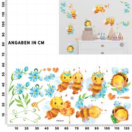 Sunnywall Wall Sticker Bee Honey Children's Room Set
