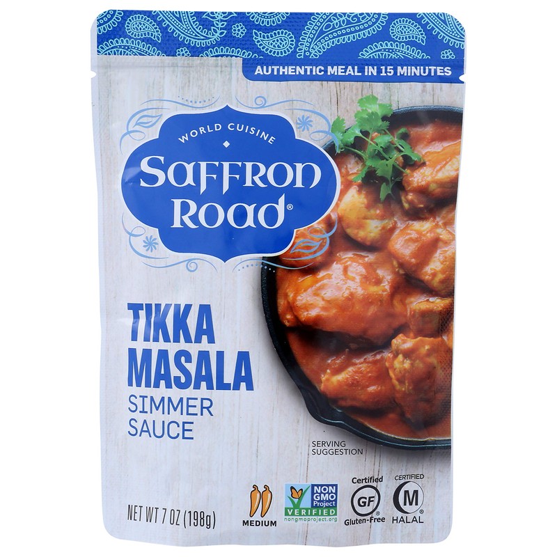 Saffron Road Tikka Masala Simmer Sauce, 7oz - Non-GMO, Gluten