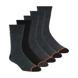 Weatherproof Men's 5-Pack Thermal Crew Socks with Arch Support & Marled Yarns