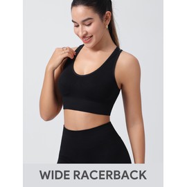 HBselect Strappy Sports Bras for Women Padded Wireless Comfort Pack Sports Bra for Workout Running Sports Bras Yoga Tank