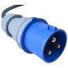 16 AMP Plug To 32 AMP Socket 240V Blue 4mm