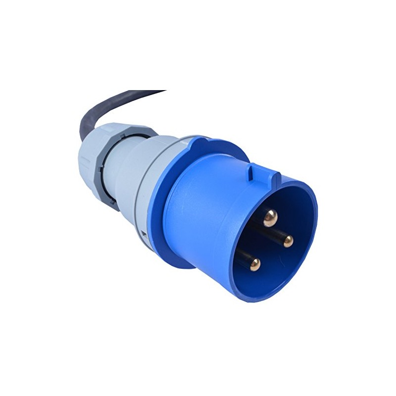 16 AMP Plug To 32 AMP Socket 240V Blue 4mm