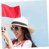 BESPORTBLE 100pcs Bamboo Flag Sticks Handheld Flag Poles Multi-use Flagpoles