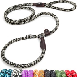 Fida Dog Leash, 6ft, One Size, Slip On No Collar or Harness Required, Durable and Weather Resistant Climbing Rope with Reflective Stitching (Grey)