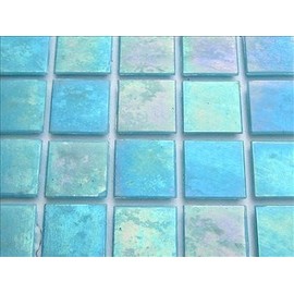 75 Sheet Baby Blue Iridescent 20mm Mosaic Tiles