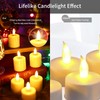 YBU Rechargeable Flameless Flickering Tea Light Candles with Remote &