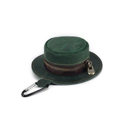 Whatna K169 Thick Hand Cow Leather Coin Purse, Coin Case, 2-Way Mini Sacoche, Carabiner Pouch, Belt Loop, Mini Wallet, Small Wallet, Card Case, Earphone Storage Case with Carabiner, Camel Color A