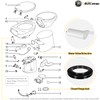 Bzcovac 42048 Waste Ball Drive Arm Repair Kit Compatible with