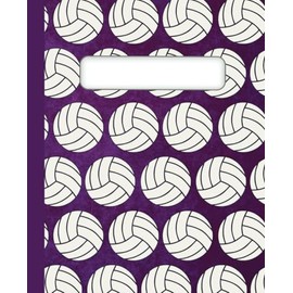 Purple Volleyball Notebook: College Ruled Volleyball Composition Notebook - 100 pages - Volleyball Notebook Journal - 7.5" x 9.25" - Volleyball School Supplies - Volleyball Gifts for Girls