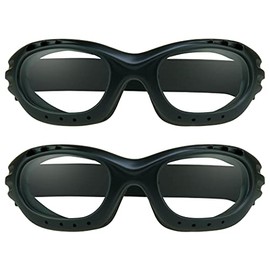 Bikershades Motorcycle Riding Goggles Glasses 2 Pairs Biker Clear Night Foam Cushion Adjustable Strap Ski Sky Diving