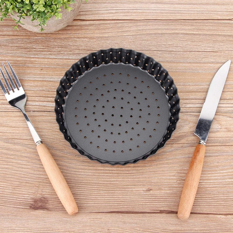 QANYEGN Carbon Steel Pizza Mold Tray, Round Pizza Tray for