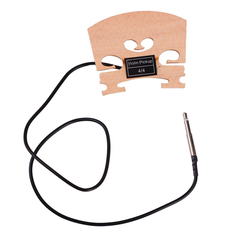 Wooden 4/4 Violin Bridge with Internally Mounted Piezo Pickup High