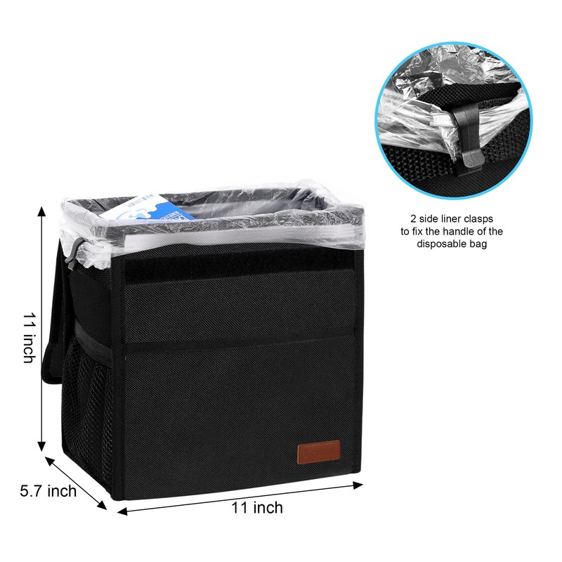 Leak Proof Car Trash Bag Waterproof Garbage Can with Lid