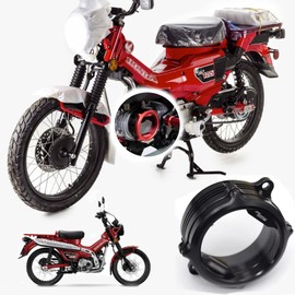 for CT125 ct125 Trail 125 2025 2024 2023 2022 2021 2020 Accessories Cylinder Head CNC Aluminum Alloy Cylinder Head Transparent Camshaft Cover Cooling Side Cover (Black)