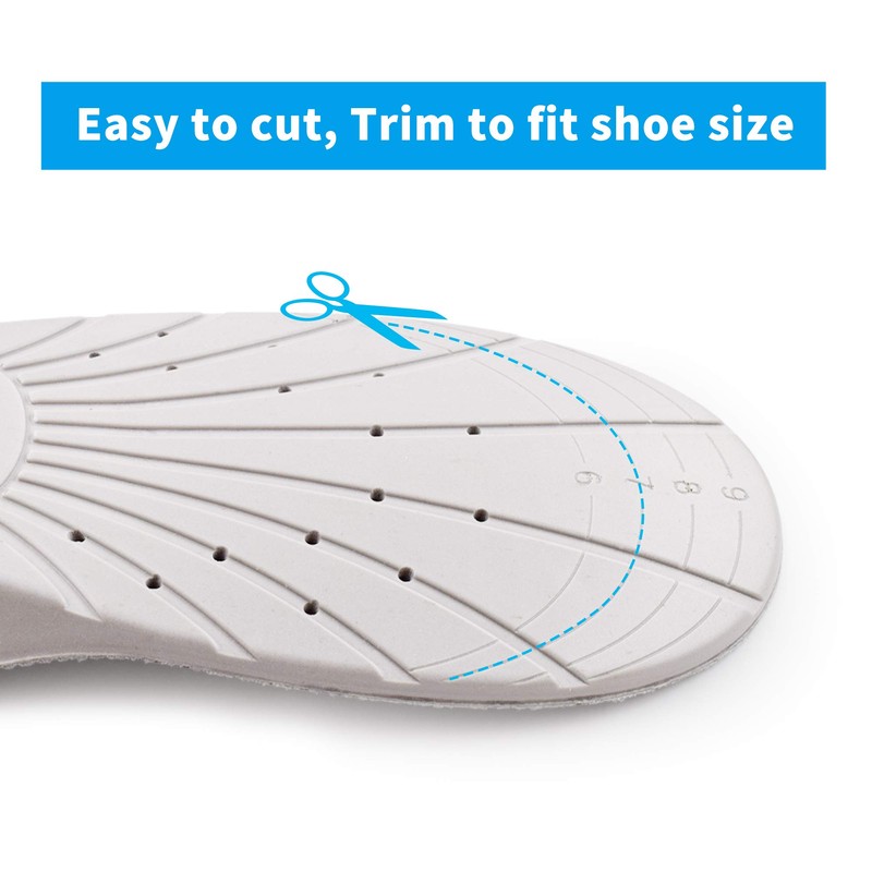 SAUDEfoot Elastic Arch Insoles Comfortable Massage Cushioning Breathable for Walking