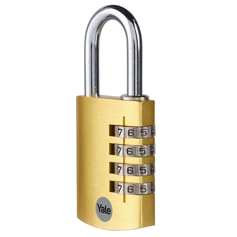 Yale YE3CB/38/131/1/GO YE3C Combination Safety Padlock YE3CB/38/131/GO, Gold