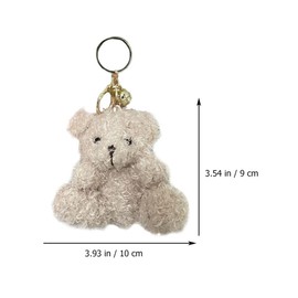 Plush Mini Teddy Bear Toys Tiny Soft Bear Doll Stuffed Animal Toy Present Keychain Pendant for Birthday Christmas Decor for 15 Years Old