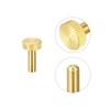 sourcing map Knurled Screws M6 x 20 mm Brass Flat