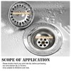 2 Pack Kitchen Sink Strainer Plug, Stainless Steel Push Style