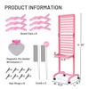Yumkfoi Adjustable 280 Pegs Braiding Rack, Hair Racks with Tray
