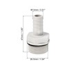 PATIKIL Hose Barb Fitting Straight 13mm Barbed G3/4 Male Thread,