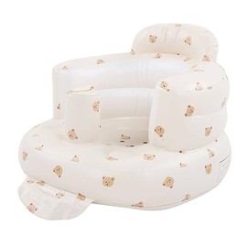 Sillon Inflable para Bebé, Asiento Inflable Para Niños, Asiento para Bebé Sofá de Apoyo para la Espalda Infantil Bomba De Aire Incorporada Adecuada para Comer y Bañarse