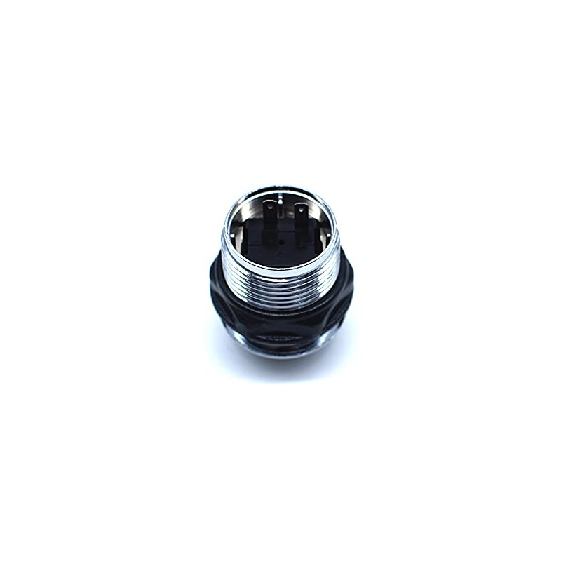 Arcity 5 Pcs 24mm Arcade Push Buttons Round Chrome Plated