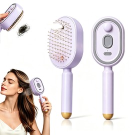 Electric Spray Air Cushion Massage Comb, Rechargeable Steam Brush for Hair