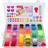 QCZKB Friendship Bracelet String 102 Skeins Fashionable Rainbow Color Embroidery