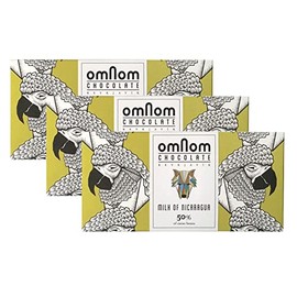 OmNom Milk of Nicaragua | 50% Single Origin Nicaragua Cacao | Icelandic Bean To Bar Chocolate by OMNOM CHOCOLATE REYKJAVIK | 3 x 60g Bar