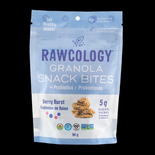 Rawcology Granola Snack Bites With Probiotics Berry Burst 90g