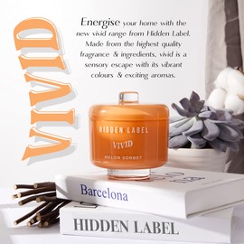 Hidden Label Scented Candles, Soy Candles for Home Melon Sorbet 2 Wicks 8.1oz Vivid Collection, Candle Set Gifts for Women Birthday Valentines Day Mothers Day Christmas