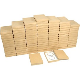 100 Kraft Paper Pendant Gift Boxes Cotton Filled Box 7"