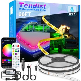 LED Boat Lights Strip 33FT, IP67 Marine LED Strip Pontoon Boat Light App Control, 12V RGB Waterproof Boat Interior Light, Night Fishing Lighting for Bass Boat, Kayak, Jon Boat, Cabin, Deck