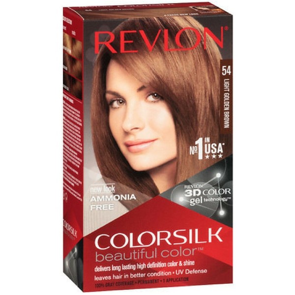 Revlon ColorSilk Hair Color 54 Light Golden Brown 1 Each ( Pack of 3)
