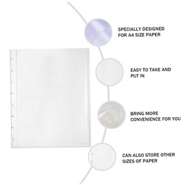 KICHOUSE Insert Page Pocket Protector for Interactive Manual and File Protector for Organizing Photos and Documents