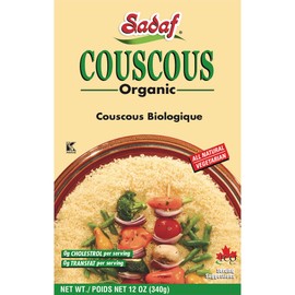 Sadaf Couscous Organic - Vegetarian Organic Couscous - Traditional & Healthy Meal - NO MSG - NO Artificial Preservatives - Kosher - 12 Oz
