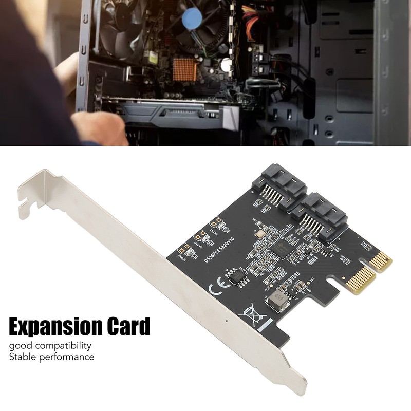 PCIE to SATA Expansion Card 6Gbps Stable Performance PCIE to
