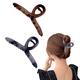 HUIKKJP Hair Clips, Large, Set of 2, Hair Claw Secure, Korean Style, Cute, Fashionable, Adult Hair Accessories
