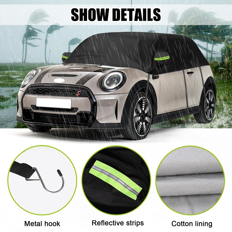Car Cover Waterproof Replacement for 2000-2024 Mini Cooper 3 Doors,